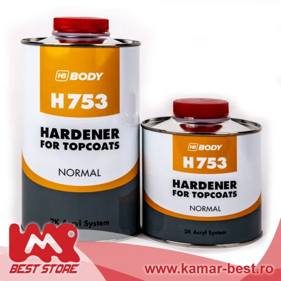 BODY 753 Hardener intaritor NORMAL H753 Hardener este un intaritor NORMAL izocianat pentru vopsele acrilice 2K și lacuri 2K.